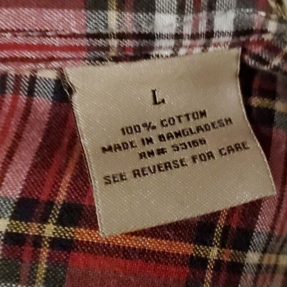 Vintage CE Schmidt Workwear Cotton Flannel Shirt L Tan - Picture 3 of 7